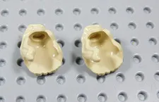 LEGO Lot of 2 Tan Female Girl Hair Minifig Wavy over the Shoulder BQ