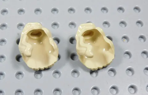 LEGO Lot of 2 Tan Female Girl Hair Minifig Wavy over the Shoulder BQ