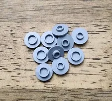 LEGO Light Bluish Gray Minifigure Utensil Tea Saucer, Hollow Stud. QTY 10. 38799