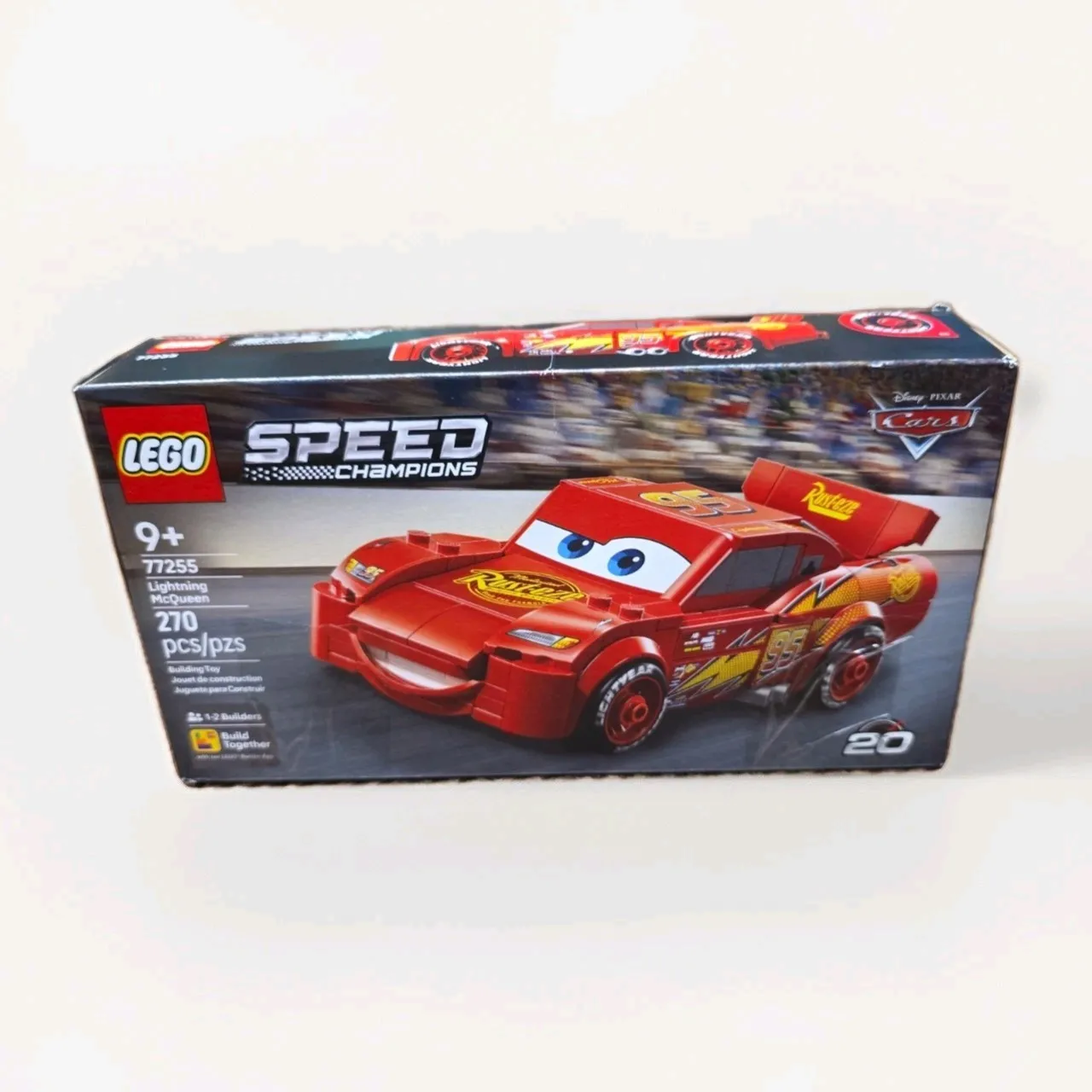 LEGO Speed Champions Lightning McQueen Toy - Disney Pixar Cars *Damaged Open Box