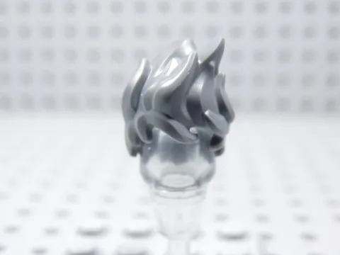 LEGO Dark Gray Spiked Wavy Hair Minifig AC