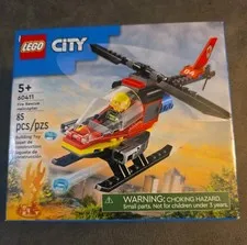 Lego Set 60411 City Fire Rescue Helicopter - Age 5+ 85 Pieces NIB