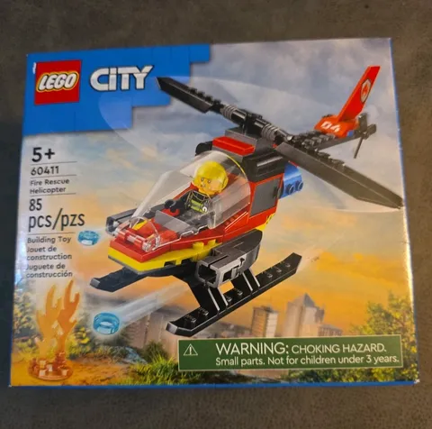 Lego Set 60411 City Fire Rescue Helicopter - Age 5+ 85 Pieces NIB