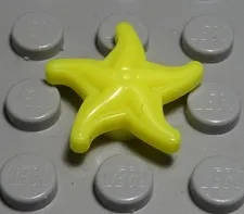 Lego Figure Accessories Starfish Neon Yellow