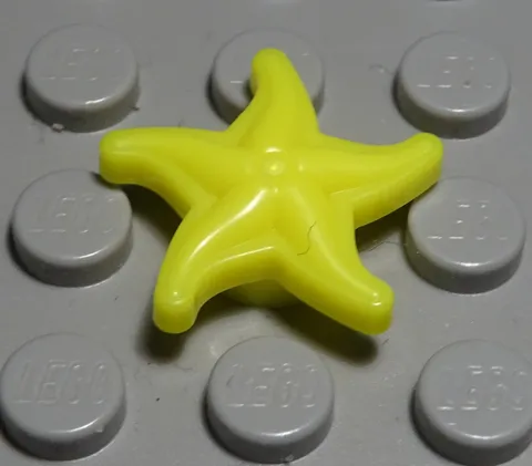 Lego Figure Accessories Starfish Neon Yellow
