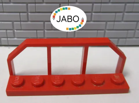 (M4/6/10) LEGO 6583 Railway Railing 1x6 Red 4555