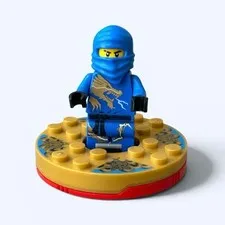 LEGO Ninjago Blue Ninja Jay DX Minifigure & Spinner Gold Dragon Rare 2011
