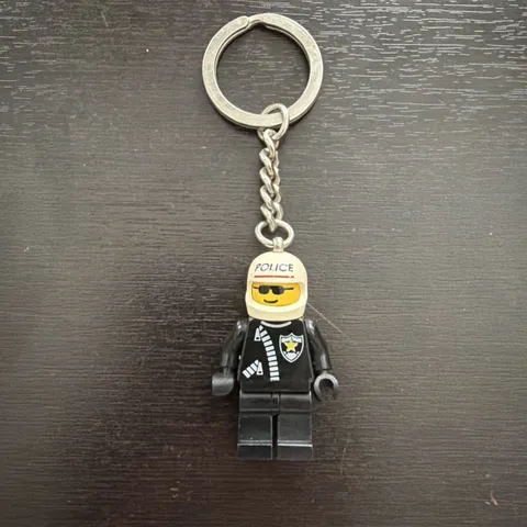 Vintage Lego Keychain Keyring US Police Officer Minifigure Keychain 
