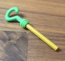 LEGO - Minifig, Utensil Cane w/ Gold Shaft & Curved Riddler Question Mark Handle
