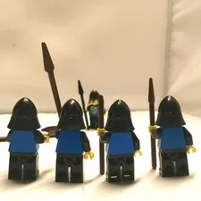 Castle LEGO Black Falcon Knight 5x Minifigures Pieces Accessories Vintage