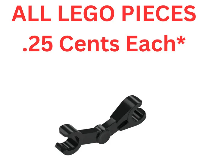 LEGO Mechanical Arm Bent 30377 Black - Genuine LEGO Parts Pieces