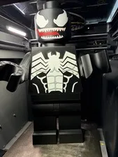 LEGO Venom Minifigure Figure Black & White Spider Emblem Plastic Character