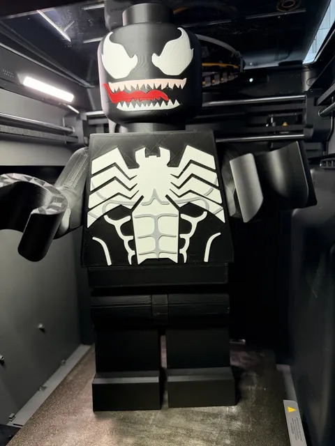 LEGO Venom Minifigure Figure Black & White Spider Emblem Plastic Character