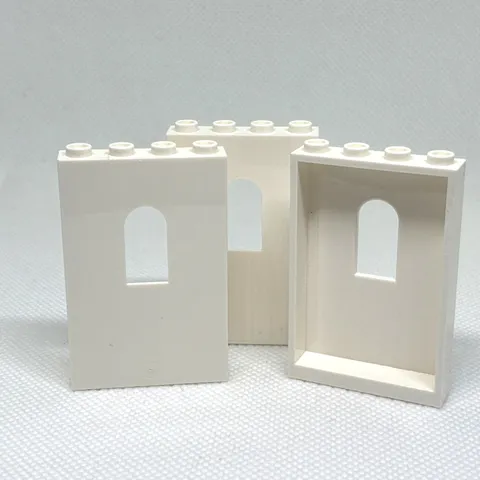 LEGO Parts - White Panel 1 x 4 x 5 Wall with Window - No 60808 - QTY 3