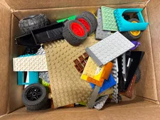 Bulk LEGO LOT 1.5 pound box of Bricks, parts, Pieces, Tires - 1 1/2 pounds