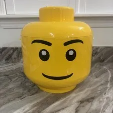 LEGO 12” X-Large Yellow Head Storage Container Sort & Store 2 Trays Handle