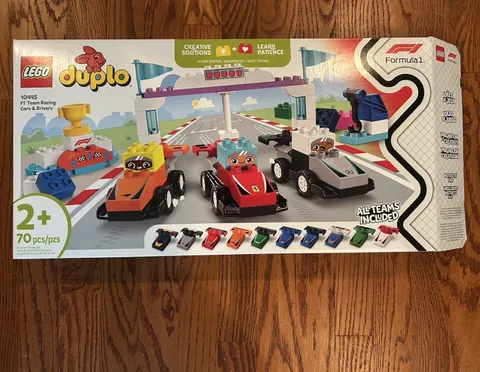 LEGO DUPLO 10445 F1 Team Race Cars & Drivers Set 70 pcs 2+ Brick Separator