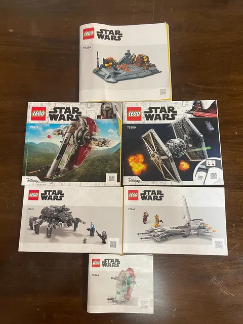 LEGO Star Wars Manual Lot 6 75300 75312 75334 75344 75346 75361