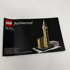 Lego Architecture Big Ben 21013 Instruction Manual London Great Britain Booklet