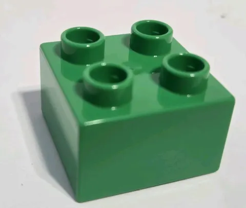 LEGO 3437 Bright Green Duplo, Brick 2 x 2 (x1)