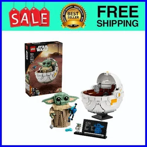 LEGO Star Wars Grogu w/ Hover Pram Building Set Ages 10+ 75403 Fast Ship USA