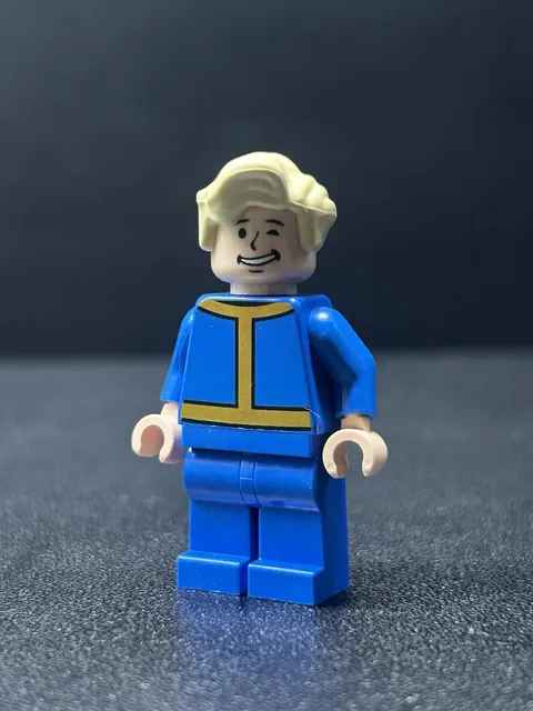 Lego Fallout Vault Boy Vault-Tec Jumpsuit Official Lego Pad Printed Minifigure