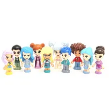Lego FRIENDS Micro Doll Minifigure Lot 10 Mini Figures w/ Fun Colorful MOC Hair
