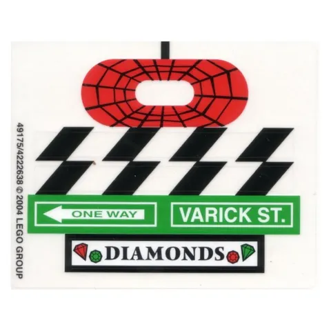 new LEGO Sticker Sheet from Spider-Man's Street Chase set 4853