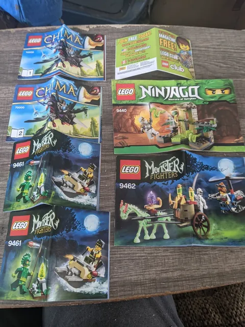 LEGO INSTRUCTION MANUALS ONLYLOT OF 6 TWO DUPLICATES FREE USA SHIPPING