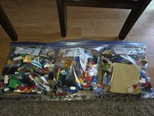 LEGO Bulk Lot Mixed Multicolor Plastic Bricks Pieces Parts in Ziplock Bag