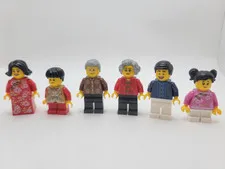 LEGO Minifigure Lot of 6 Chinese New Year ' Eve Dinner 80101-1 figures. Limited
