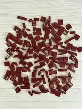 LEGO LOT DARK RED 155 PCS 2X2 1X2 1X4 BRICK SLOPE CURVE VARIETY BUILDING PIECES