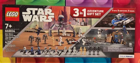 LEGO Star Wars 66804 Clone Wars & Mandalorian 3-in-1 (75373 + 75372 + 75391) New