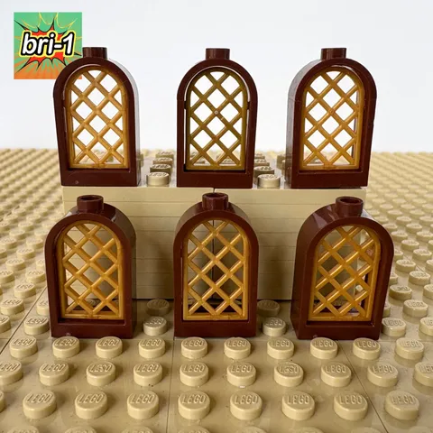 LEGO Ideas, Vikings: 6 Reddish Brown Windows 1 x 2 x 2 1/3, 30044, 10193, 21343