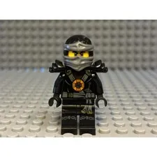 LEGO Ninjago Cole Minifigure Stone Armor Black Ninja with Shoulder Pads njo093
