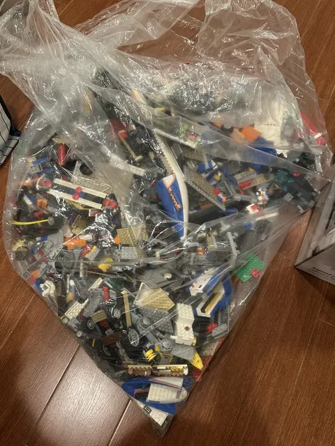 25 Pounds Genuine LEGO Bulk Lot – Mixed Pieces, Vehicle Parts, Aircraft Parts
