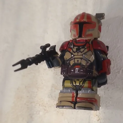 LEGO Star Wars Mandalorian Minifigure Custom Printed w/ Helmet Jetpack Blaster