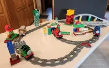 Vtg LEGO Duplo Thomas & Friends Huge Lot Sets 5554 5552 5555 3301 Tracks Cranky
