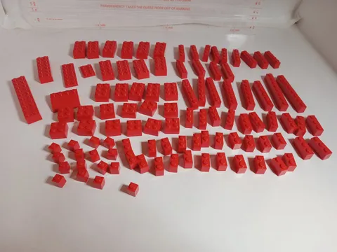 LEGO Lot 100+ Pieces  Bulk Red Random Assorted Bricks Blocks