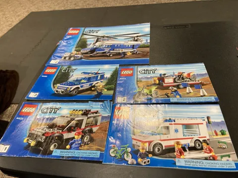 Lego City Plane Truck Police Manuals Only 4431 4433 4440 4439 No Bricks Lot 01