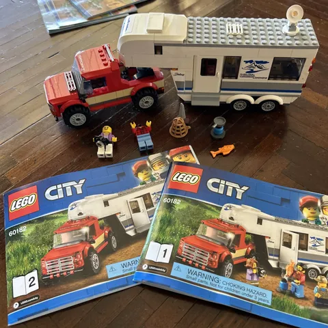 LEGO City 60182 Pickup & Caravan Set, RV Camping (incomplete)