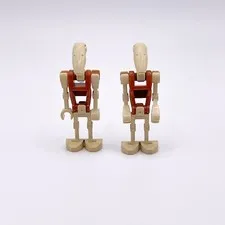 Lego Star Wars Engineer Battle Droid Orange Brown Loose Minifigure Lot Of 2