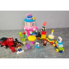 LEGO Duplo Disney Mickey Minnie Mouse Birthday Train & Toy Story Woody Cafe Lot