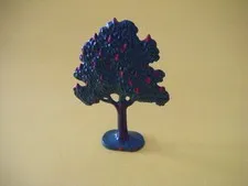 LEGO Vintage Flat Painted Fruit Tree w/apples solid base FTFruitA 700.0-1