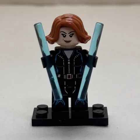 LEGO Marvel Super Heroes Black Widow Minifigure with 2 Blue Batons; 2016