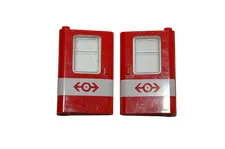 Lego® 9V 12V TRAIN Railway 4563 Doors Set Left Right RED