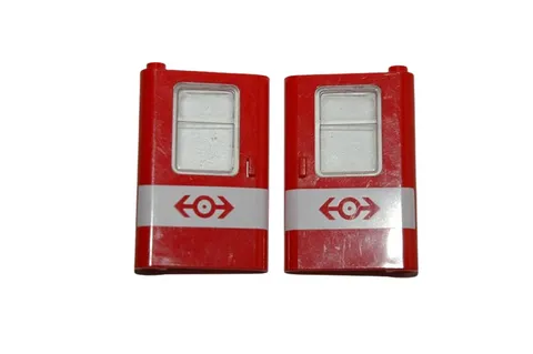 Lego® 9V 12V TRAIN Railway 4563 Doors Set Left Right RED