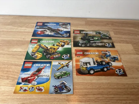 LEGO Creator 3-in-1 Instruction Manual Lot Only (4918, 4915, 6741, 4837, 4838)