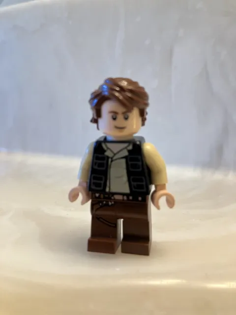 vintage LEGO HAN SOLO Minifigure Vest with Pockets Brown Pants Wavy Hair
