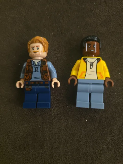 Lot of 2 LEGO Jurassic World Minifigures Owen Grady Darius 76940  76942 